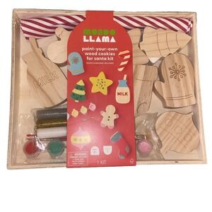 New Mondo Llama Paint Your Own Wood‎ Christmas Cookies Craft Kit Holiday NIB